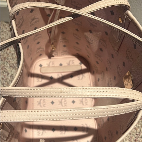 MCM Light Pink Logo Tote - Picture 11 of 11